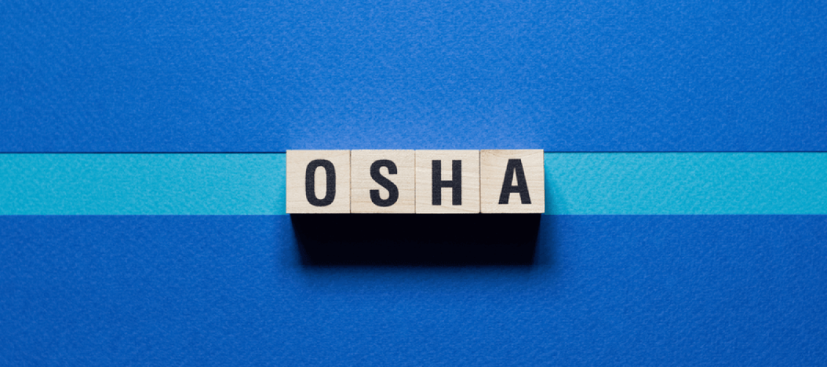Wooden blocks on a blue background that spell out the word Osha
